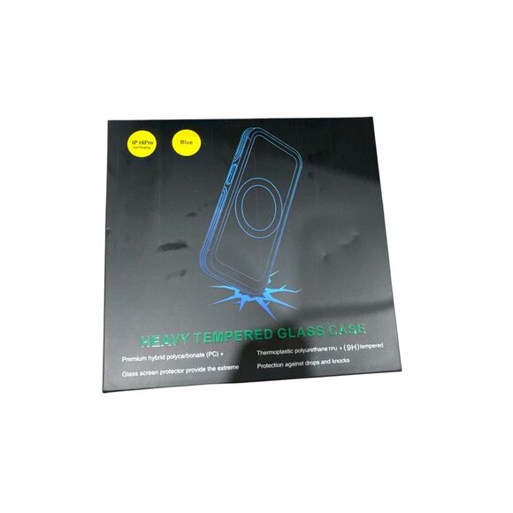 AMILIFECASES Heavy Tempered Glass Case IPhone 16 Pro Blue - Picture 5 of 5